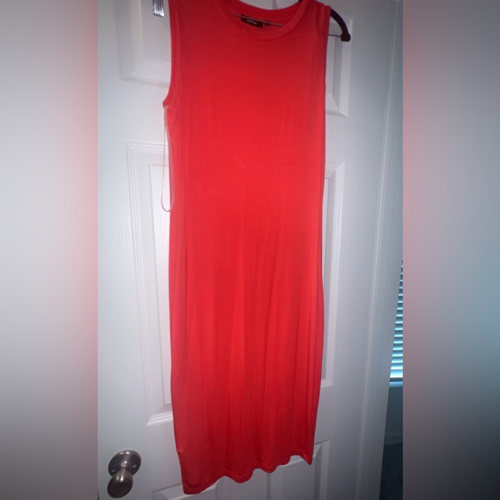Orange t shirt dress